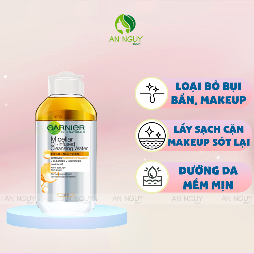 Nước Tẩy Trang Garnier Micellar Oil-Infused Cleansing Water Dành Cho Da Khô, Nhạy Cảm