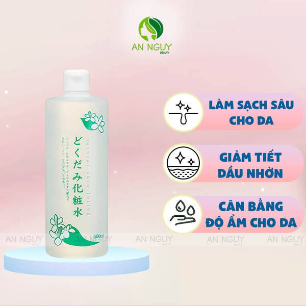 Nước Hoa Hồng Diếp Cá Chinoshio Dokudami Natural Skin Lotion Nhật Bản Ngăn Ngừa Mụn 500ml