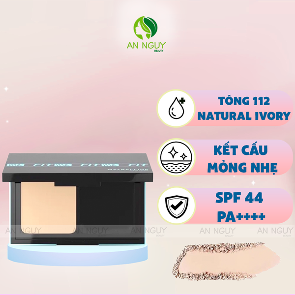 Phấn Nền Maybelline Fit Me Matte+ Poreless Powder Foundation 24H SPF44 PA++++ 9gr #112 Natural Ivory