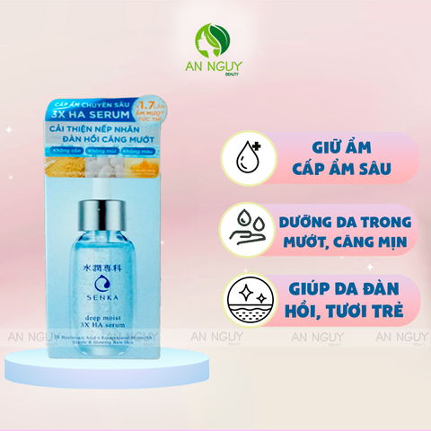 Tinh Chất Senka Deep Moist 3X HA Serum Dưỡng Ẩm Chuyên Sâu 30ml