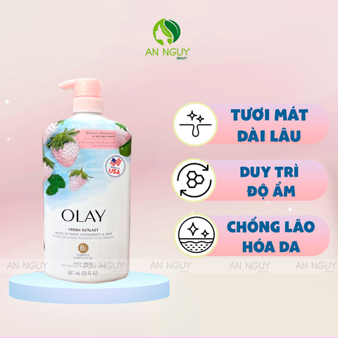 Sữa Tắm Olay Body Wash  Lưu Hương Thơm Lâu 887ml (Hàng Mỹ Nhập Khẩu)