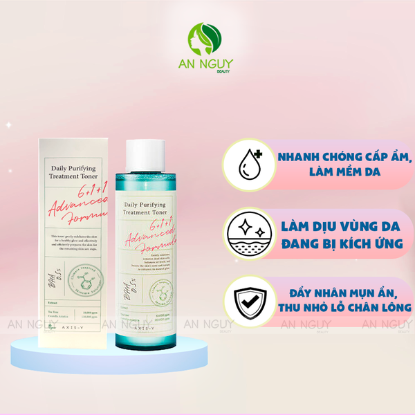 Nước Hoa Hồng Axis-Y Daily Purifying Treatment Toner Làm Dịu Da 200ml