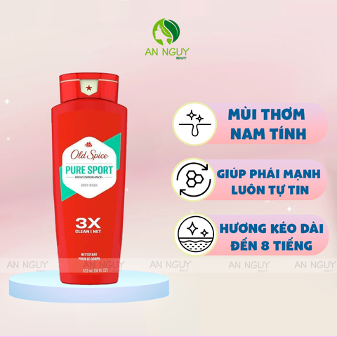 Sữa Tắm Nam Old Spice High Endurance Body Wash 532ml (Hàng Mỹ Nhập Khẩu)