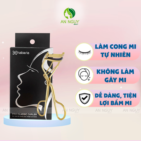 Kẹp Bấm Mi Habaria Curler Làm Cong Mi Tự Nhiên