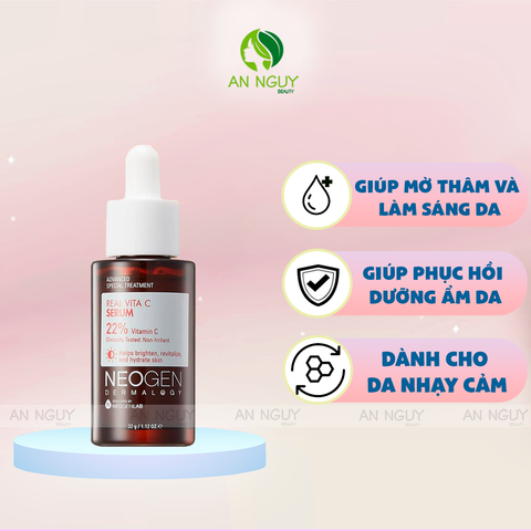 Tinh Chất Neogen Real Vita C 22% Vitamin C Dưỡng Trắng Mờ Thâm 32gr