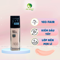 Kem Nền Maybelline Fit Me Matte + Poreless Foundation Mịn Nhẹ, Kiềm Dầu 30ml