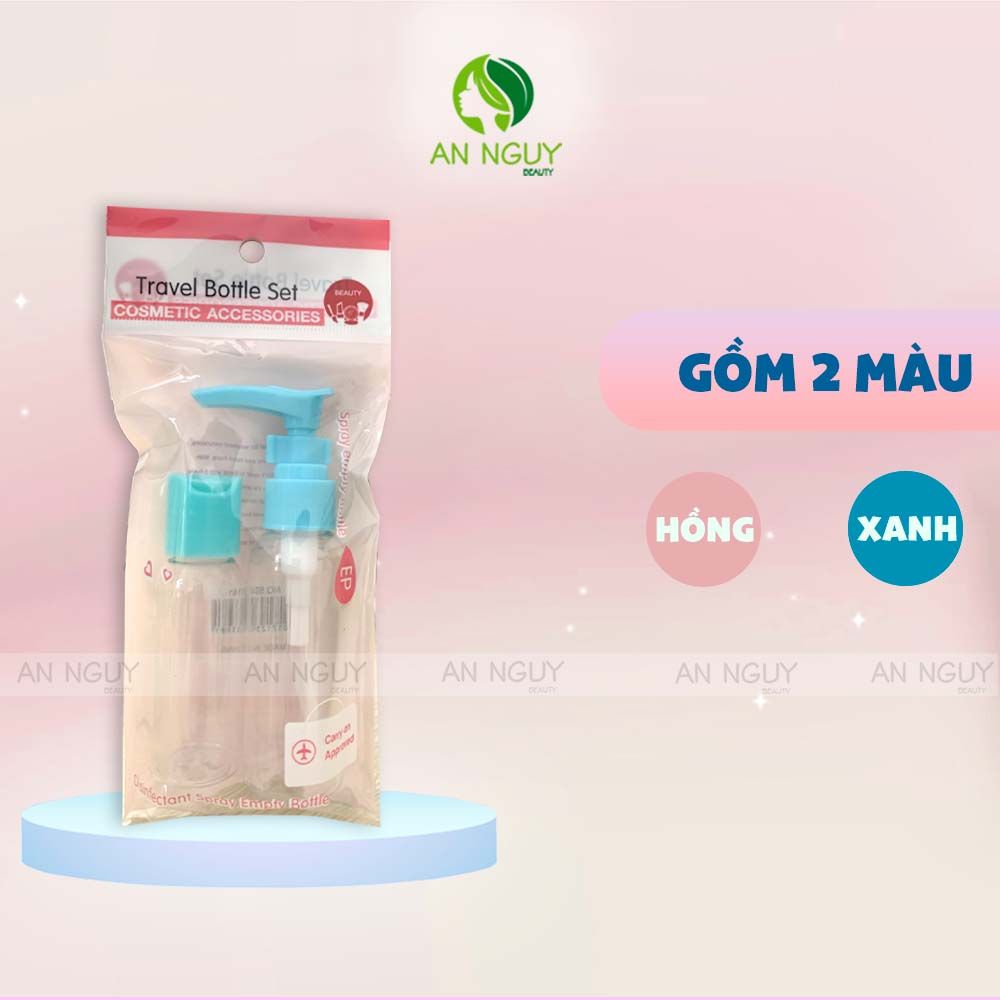 Bộ Chiết Mỹ Phẩm Du Lịch 2 Món (Xanh/Hồng)