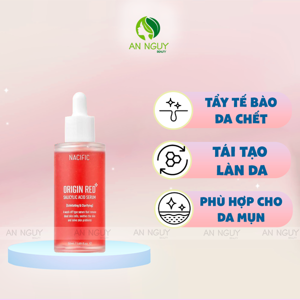 Serum Nacific Origin Red Salicylic Acid Loại Bỏ Tế Bào Chết 50ml