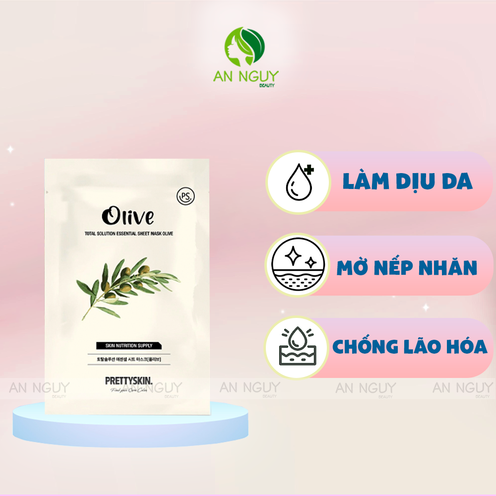 Mặt Nạ Dưỡng Da Prettyskin Total Solution Essential Sheet Mask Chiết Xuất Tự Nhiên 23gr