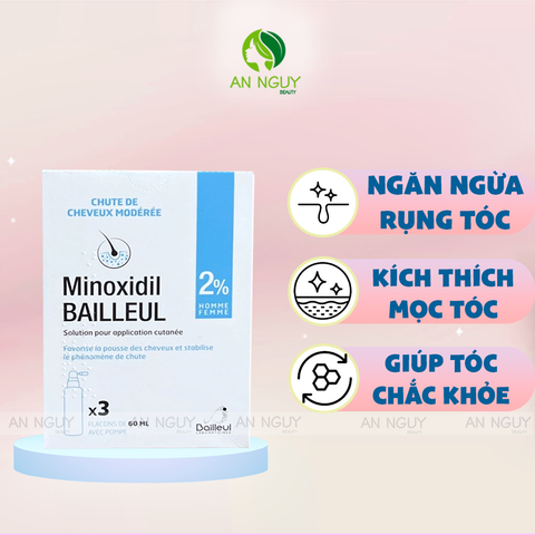 Dung Dịch Ngăn Ngừa Rụng Tóc, Kích Mọc Tóc Bailleul Laboratoires Opodex Minoxidil Bailleul 2% 60ml