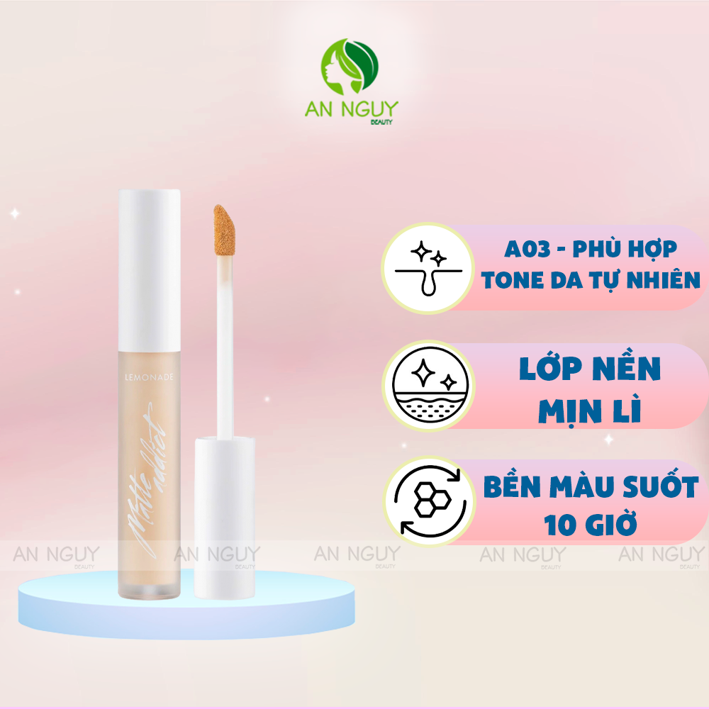 Che Khuyết Điểm Lemonade Matte Addict Concealer Kiềm Dầu, Bền Màu 3gr