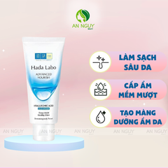 Sữa Rửa Mặt Hada Labo Advanced Nourish Hyaluronic Acid Cleanser Dưỡng Ẩm, Sạch Sâu 80gr