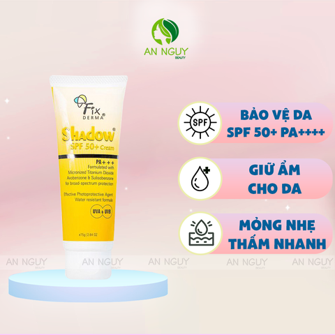 Kem Chống Nắng FixDerma Shadow SPF50+ Bảo Vệ Da Tối Ưu 75gr