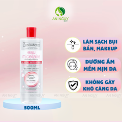 Nước Tẩy Trang Evoluderm Micellar Cleansing Water Reactive Skins Cho Da Mẫn Cảm, Kích Ứng (Màu Đỏ)