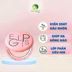 Phấn Phủ Có Nhũ Eglips Glow Powder Pact Cho Làn Da Căng Bóng, Hồng Hào 9gr (Hồng)