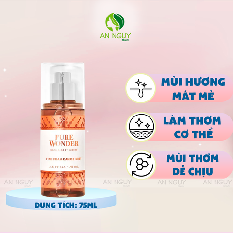 Xịt Thơm Bath & Body Works Pure Wonder Fine Fragrance Mist Hương Thơm Thanh Lịch