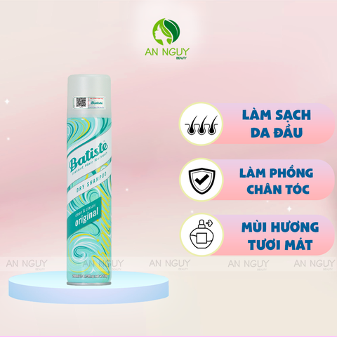 Dầu Gội Khô Batiste Dry Shampoo 200ml