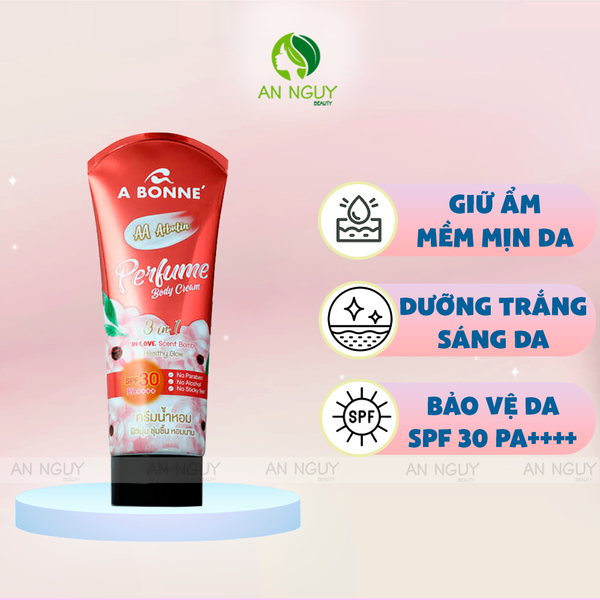 Kem Dưỡng Toàn Thân A Bonne' Perfume Body Cream Hương Nước Hoa SPF30 PA++++ 200ml