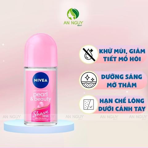 Lăn Ngăn Mùi Nivea Pearl & Beauty Shaveless Ngọc Trai Đẹp Quyến Rũ 50ml