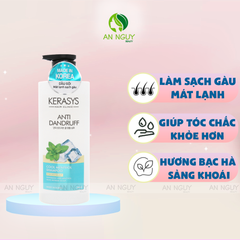 Dầu Gội Kerasys Anti Dandruff Cool Menthol Shampoo Sạch Gàu Mát Lạnh Bạc Hà 600ml