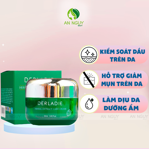 Kem Dưỡng Tràm Trà Derladie Herbal Extract Care Cream Giảm Mụn, Kiềm Dầu 50ml