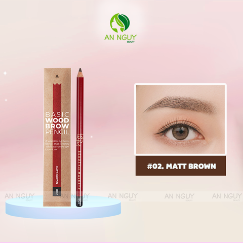 Chì Kẻ Chân Mày Bom Basic Wood Brow Pencil