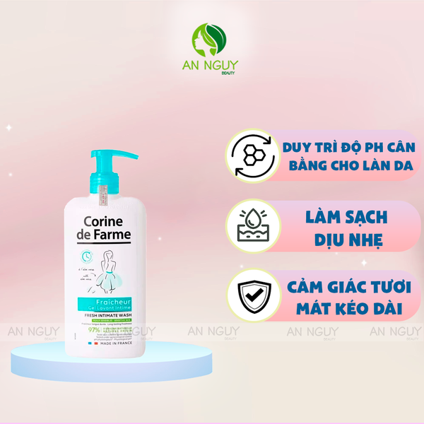 Dung Dịch Vệ Sinh Corine de Farme Intimate Gel 250ml