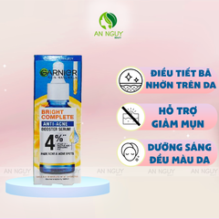 Tinh Chất Garnier Skin Naturals Bright Complete Anti - Acne Booster Serum Giảm Mụn Sáng Da 30ml