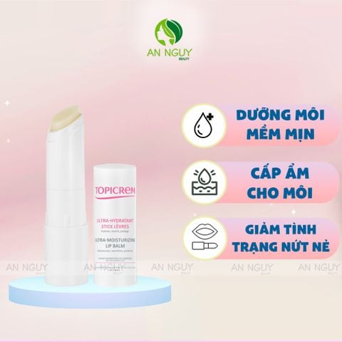 Son Dưỡng Ẩm Topicrem Ultra-Moisturizing Lip Balm Cho Môi Khô Nứt Nẻ 4gr