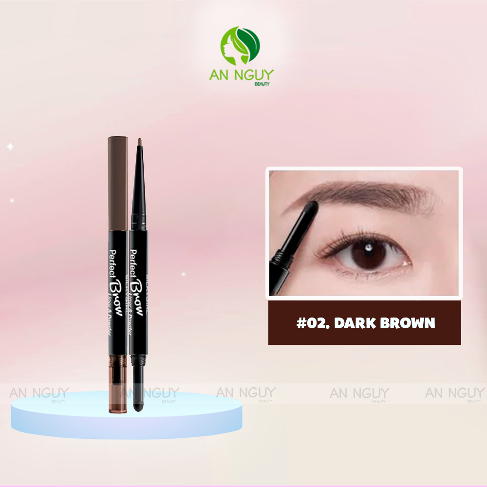 Chì Định Hình Mày 2 Đầu Silkygirl Perfect Brow Liner & Powder 0.5g