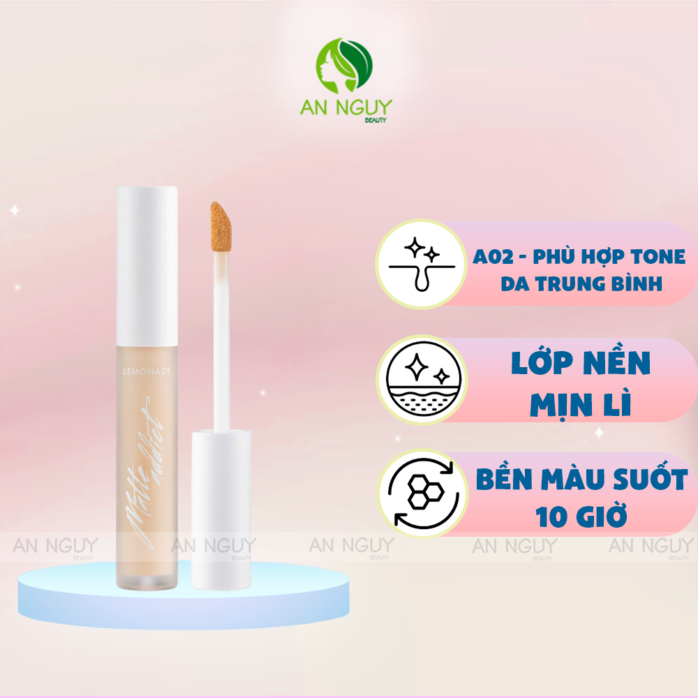 Che Khuyết Điểm Lemonade Matte Addict Concealer Kiềm Dầu, Bền Màu 3gr