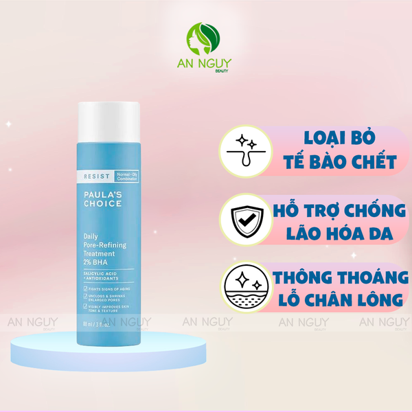 Tẩy Tế Bào Chết Hóa Học Paula's Choice Giúp Se Khít Lỗ Chân Lông Resist Daily Pore-Refining Treatment 2% BHA 88ml