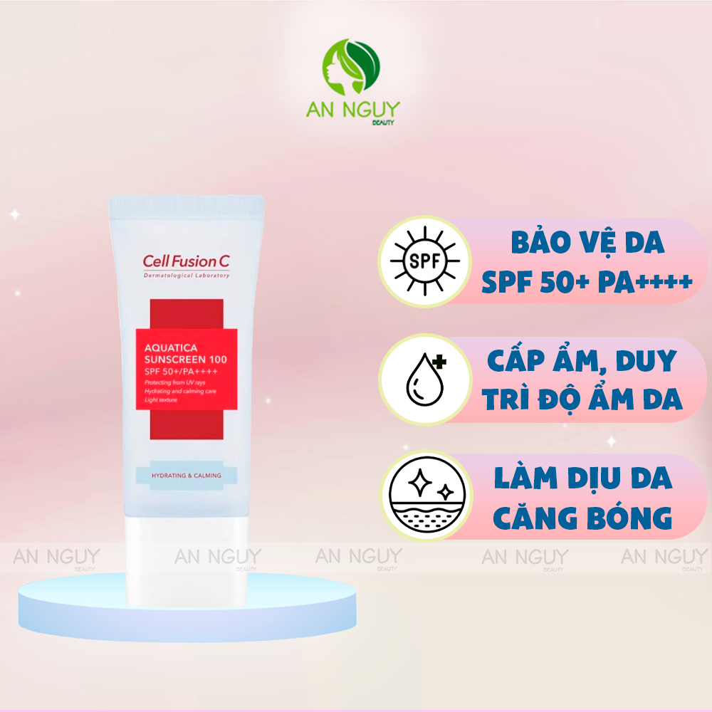 Kem Chống Nắng Cell Fusion C Aquatica Sunscreen 100 SPF 50+ PA++++  Cấp Ẩm Dịu Da 35ml