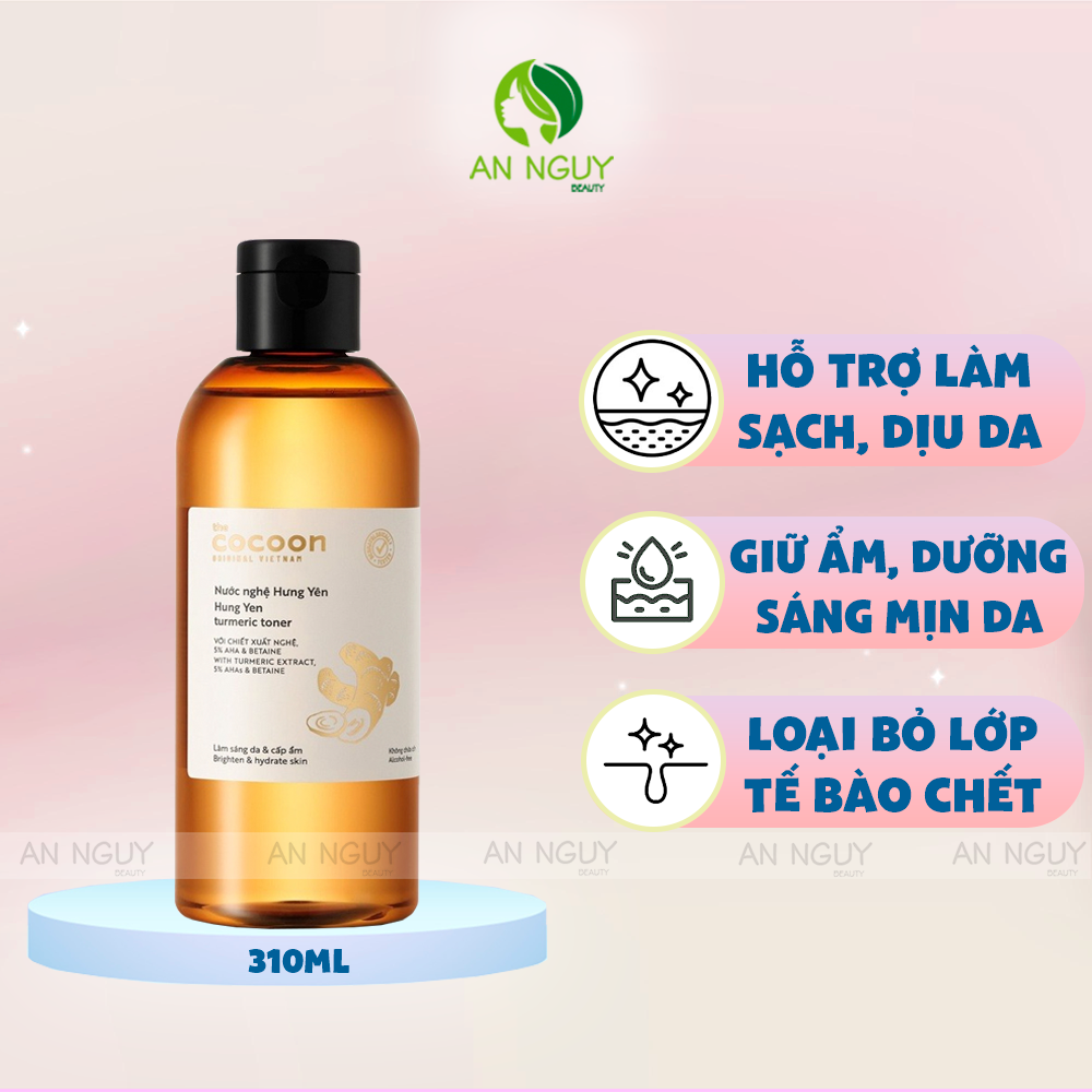 Nước Hoa Hồng Cocoon Hung Yen Turmeric Toner Chiết Xuất Từ Nghệ Hưng Yên