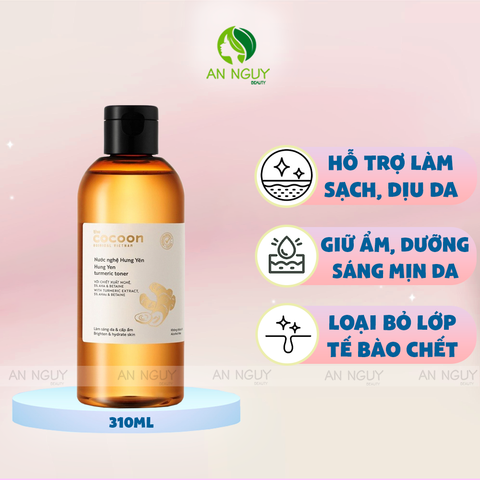 Nước Hoa Hồng Cocoon Hung Yen Turmeric Toner Chiết Xuất Từ Nghệ Hưng Yên