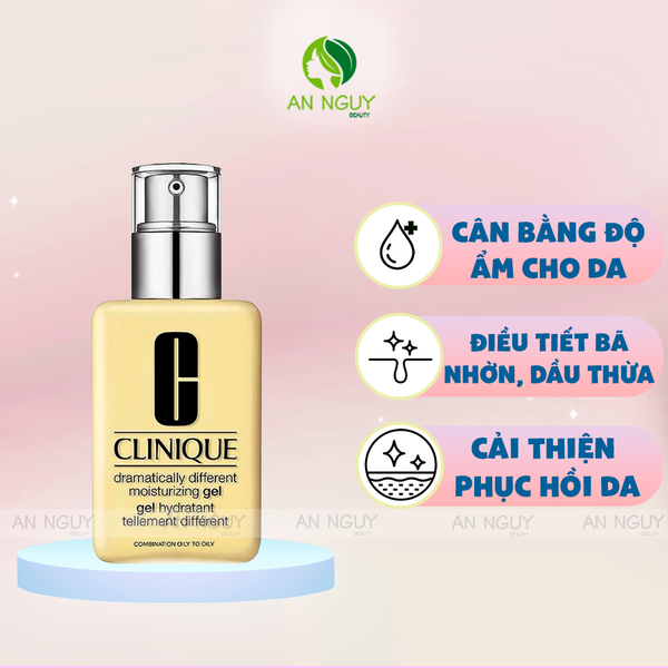 Gel Dưỡng Clinique Dramatically Different Moisturizing Gel Dành Cho Da Dầu & Hỗn Hợp Dầu 125ml