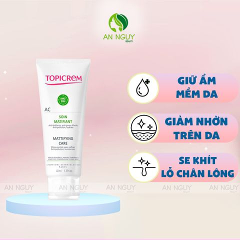 [Date: 05/2024] Kem Dưỡng Ẩm Topicrem AC Mattifying Care Giảm Bóng Nhờn Cho Da Mụn 40ml