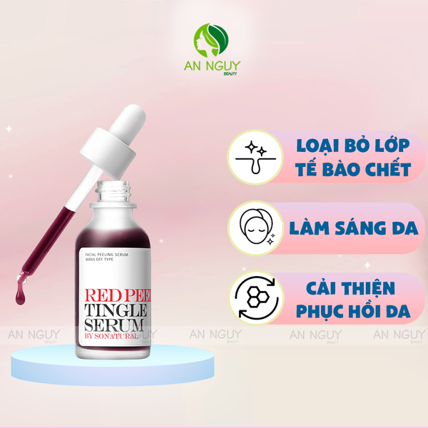 Tinh Chất So'Natural Red Peel Tingle Serum Giúp Tái Tạo Làn Da, Giảm Mụn