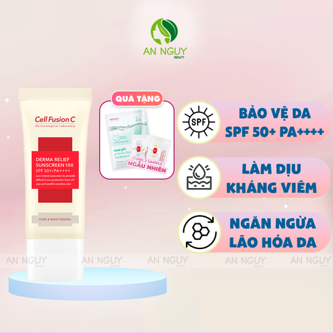 Kem Chống Nắng Làm Dịu Tổn Thương Cell Fusion C Derma Relief Suncreen 100 SPF50+ PA++++