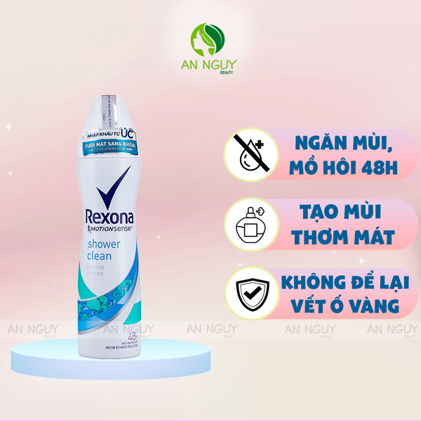 Xịt Ngăn Mùi Mát Lạnh Cho Nữ Rexona Shower Clean 150ml