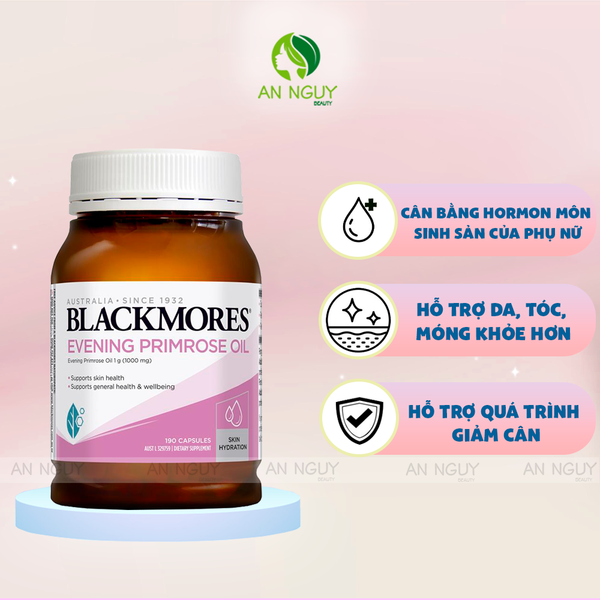 Viên Uống Tinh Dầu Hoa Anh Thảo Black Mores Evening Primrose Oil 190 Viên