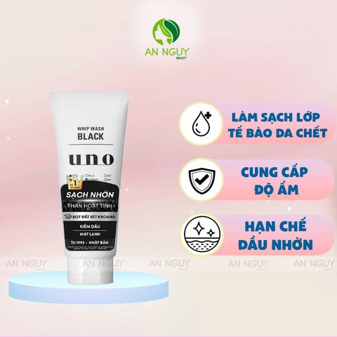 Sữa Rửa Mặt Tạo Tọt Uno Whip Wash Sạch Nhờn 130gr