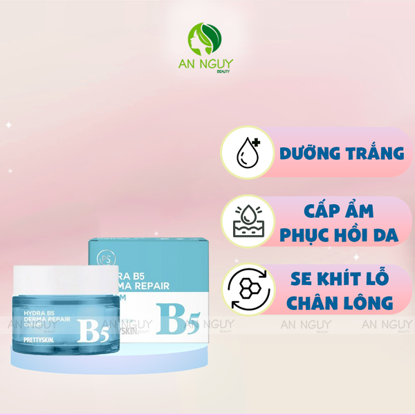 Kem Dưỡng Phục Hồi Da Prettyskin Hydra B5 Derma Repair Cream Cấp Ẩm, Dưỡng Trắng Da 52ml