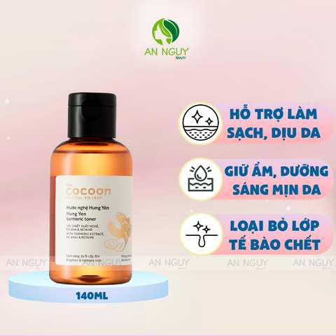 Nước Hoa Hồng Cocoon Hung Yen Turmeric Toner Chiết Xuất Từ Nghệ Hưng Yên