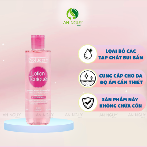 Nước Hoa Hồng Evoluderm Soothing Toning Lotion For Sensitive Skin Dành Cho Da Khô Và Nhạy Cảm 250ml