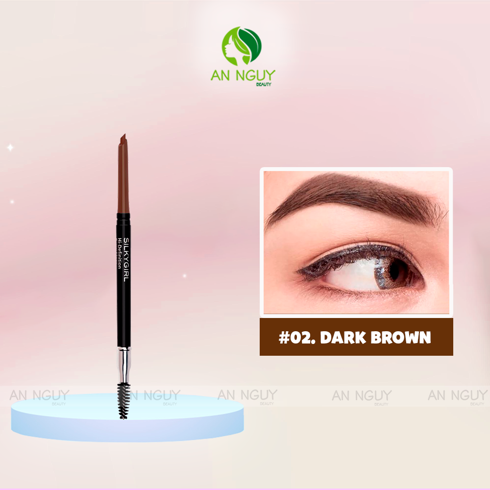 Chì Kẻ Mày 2 Đầu SilkyGirl Hi-Definition Brow Liner Tiện Lợi, Lâu Trôi 0.35gr