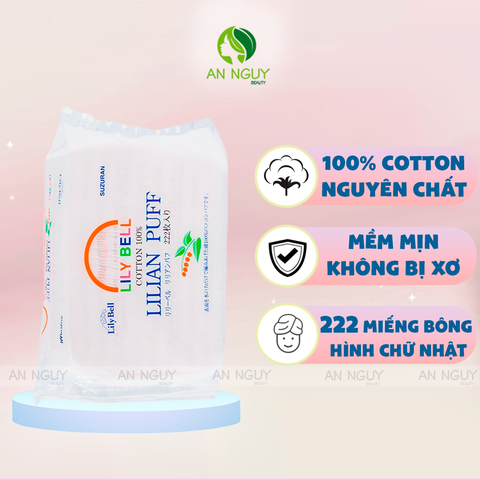 Bông Tẩy Trang LilyBell Suzuran Lilian Puff