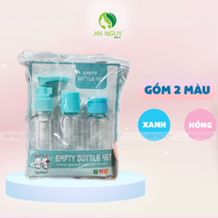 Bộ Chiết Mỹ Phẩm Du Lịch 3 Món (Xanh/Hồng)