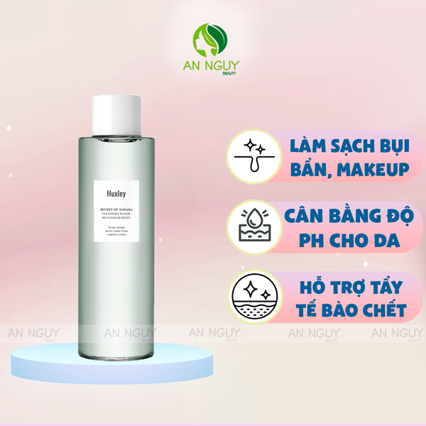 Nước Tẩy Trang Huxley Be Clean, Be Moist Cleansing Water 200ml