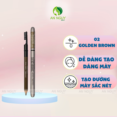 Chì Kẻ Mày Sivana Colors Story Eyebrown Pencil 1.2gr #02 - Golden Brown